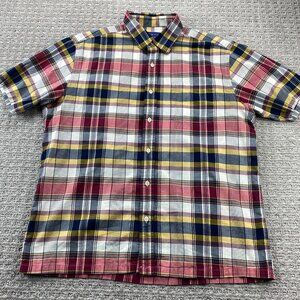 Pendleton Shirt Men Large L Plaid Multicolor Button Up Polo Short Sleeve Casual
